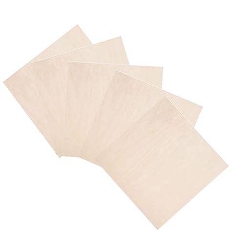 Greethga 5 Stk. Basswood Craft Board Kunsthandwerk Mehrschichtplatte Schneidebrett DIY Malen Gebeizte und Geschnitzte Holzplatte Langlebig Einfach zu Verwenden Holzfarbe von Greethga