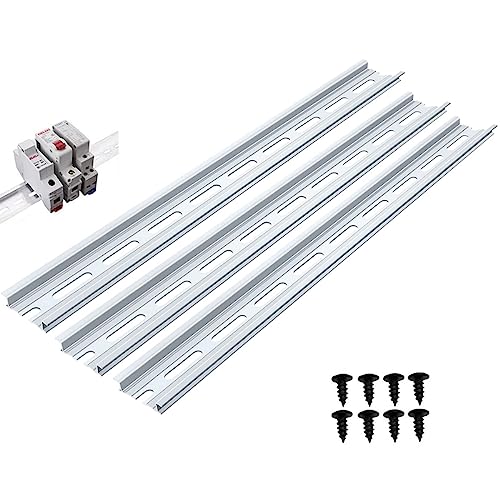 Greluma 3 Stück 30 cm DIN-Schiene, Aluminium-DIN-Schiene für Elektrische Schaltschränke - Breite 35 mm, Höhe 7,5 mm, Dicke 1,2 mm von Greluma