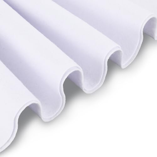 Filzstoff Bastelfilz Weiß 91,4 X 91,4 Cm Filzstoff Filz Weiß Nadelfilz Super Flex Weiche Filz zum Basteln Filzplatten Innenraumverkleidung Bezugsstoff Bastefilz für Heimwerker für Diy Auto Box Liner von Grevosea