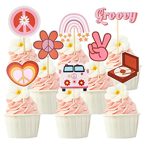 Grevosea 48 Stück Boho Cupcake Toppers Torten Deko Tortendeko Regenbogen Toppers,Kuchen Topper,Geburtstagstorte Dekoration Einsätze für Baby Shower Geburtstag Party Dekoration Zubehör von Grevosea