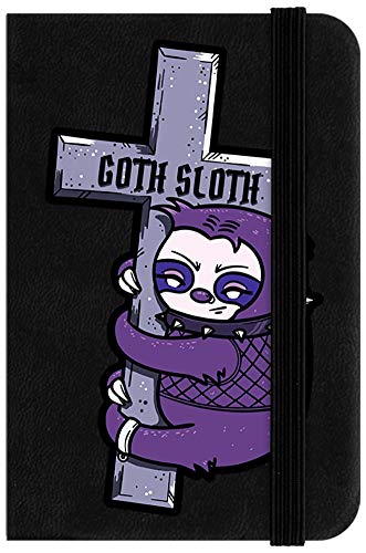 Grindstore Goth Faultier Mini-Notizbuch One Size schwarz von Grindstore