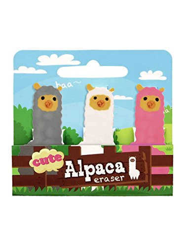 Grindstore Radiergummi für Cute Alpaca - 3er Set von Grindstore
