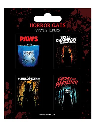 Horror Cats Vinyl Sticker Set Sticker Pack von Grindstore