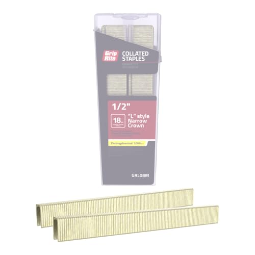 Grip Rite 18 Gauge "L"-Stil, 1,27 cm, schmale Krone, 1000 Stück von Grip-Rite