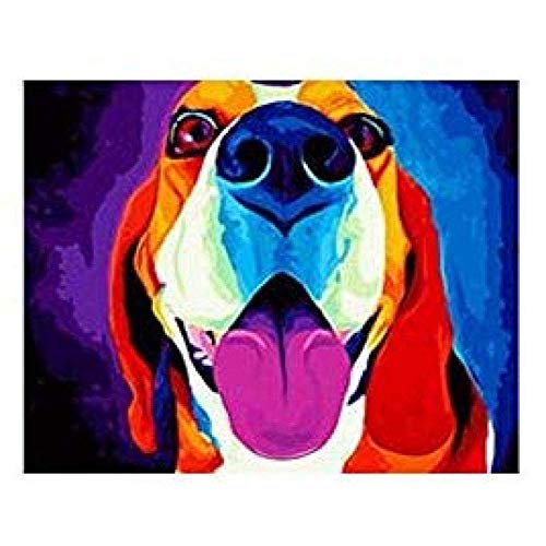 Griwiuiowe Hund – DIY Malen nach Zahlen, Dekoration, 40 x 50 cm von Griwiuiowe