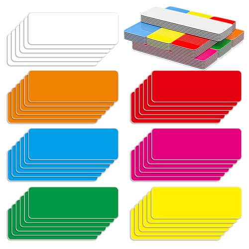 42 Stück trocken abwischbare magnetische Etiketten, 1 x 3 wiederverwendbare magnetische Haftnotizen, wasserdicht, magnetische Etikettenaufkleber für Klassenzimmer, Zuhause, Büro, Kühlschrank, von Groodo