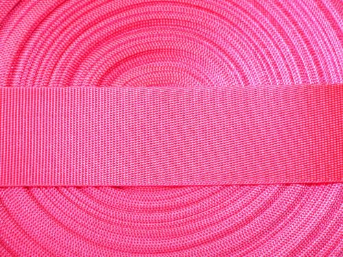 3 m PP Gurtband 30 mm neon pink von Buosha