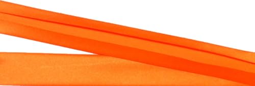 5 m Satin Schrägband 20 mm vorgefalzt neon orange von Großhandel für Schneiderbedarf