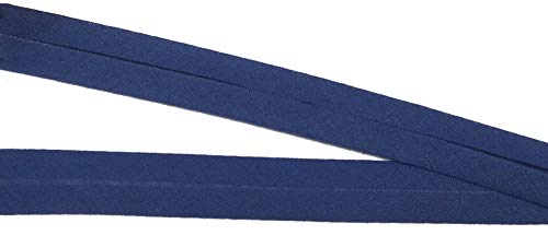 9 m Baumwollschrägband blau 20 mm vorgefalzt von Großhandel für Schneiderbedarf