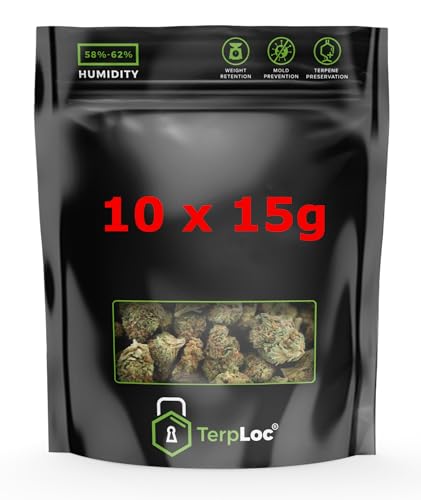 10 x 15g Grove Bags, Luftdichte Aufbewahrungsbeutel mit Feuchtigkeits- und Geruchskontrolle + UV-Schutz von Grove Bags