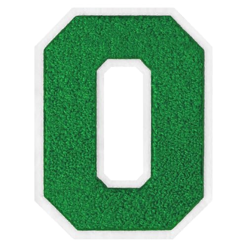 GROZON 15,2 cm große grüne Chenille-Buchstaben-Aufnäher, große Buchstaben zum Aufbügeln, Letterman, Jacke, Patch, Varsity-Patch, Chenille, bestickter Aufnäher für Kleidung GROZON 15,2 cm große grüne Chenille-Buchstaben-Aufnäher, große Buchstaben zum Aufbügeln, Letterman, Jacke, Patch, Varsity-Patch, Chenille, bestickter Aufnäher für Kleidung von Grozon