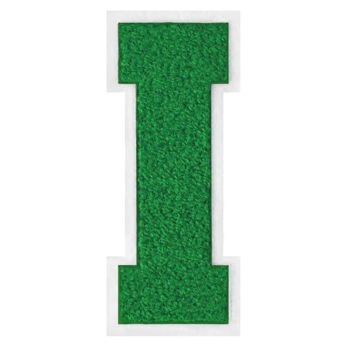 GROZON 15,2 cm große grüne Chenille-Buchstaben-Aufnäher, große Buchstaben zum Aufbügeln, Letterman, Jacke, Patch, Varsity-Patch, Chenille, bestickter Aufnäher für Kleidung GROZON 15,2 cm große grüne Chenille-Buchstaben-Aufnäher, große Buchstaben zum Aufbügeln, Letterman, Jacke, Patch, Varsity-Patch, Chenille, bestickter Aufnäher für Kleidung von Grozon