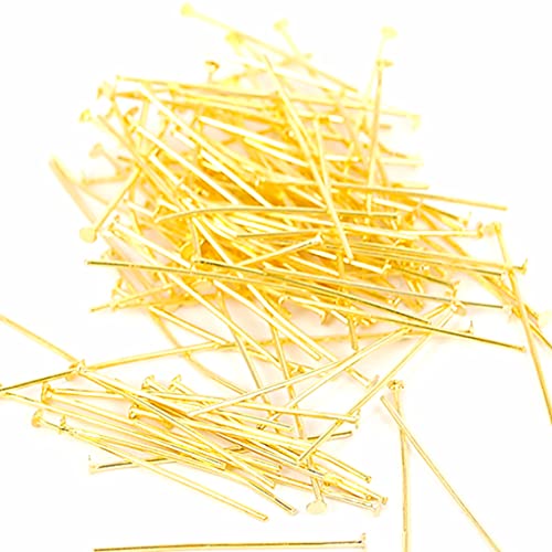 100 pcs Gold plattierte Kopfstifte Befunde Multi -Gebrauch Weitperlen Stifte Headpins für DIY -Schmuckherstellung (20 mm) von Grtheenumb