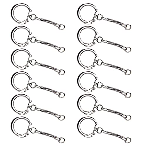 30 Stcs Schlangenkette Key Ring Schlüsselketten tragbarer Metallringbeutel DIY Craft Silber Schlangenkette von Grtheenumb