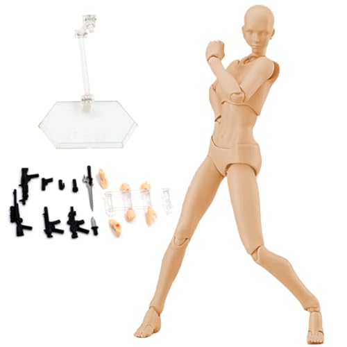 Aktionsfiguren, Zeichnen von Mannequin -Figurenmodellen Gesten poable Figur mit Standunterstützung ＆ Zubehör Actionfigur Zeichnung Modelle für Künstler, Frauen von Grtheenumb