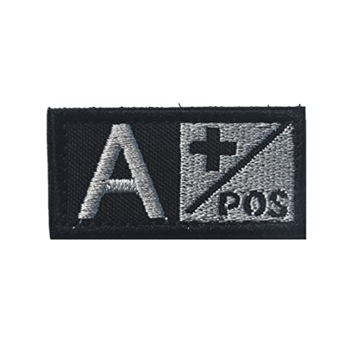 Blutgruppe Abzeichen Nylon gestickt Moral Emblem Applizes Dekorative Patches Typ A POS -Blutabzeichen von Grtheenumb