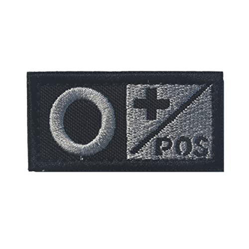 Blutgruppe Abzeichen Nylon gestickt Moral Emblem Applizes Dekorative Patches Typ O Pos Blutabzeichen von Grtheenumb