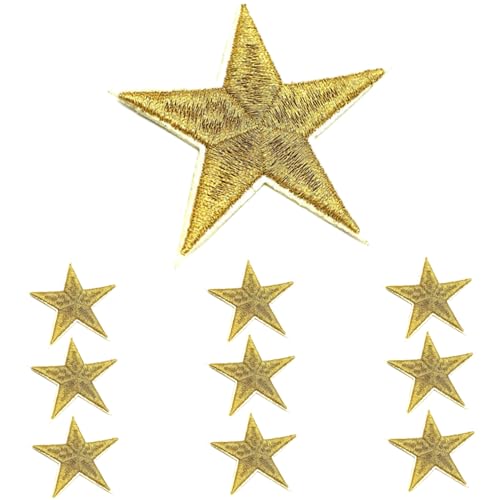 Bügeln auf Flecken Aufkleber Kleber gestickter Stern Patch Applique DIY Craft Accessoire für Kleidung 10pcs von Grtheenumb