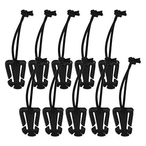 Elastic Seilschnalle Multi -Funktions -Gurt -Management -Werkzeug -Rucksackzubehör -Ausrüstung Ausrüstung Home Fastener Spulenklemme Storage Gurt Clip 10pcs Schwarz von Grtheenumb