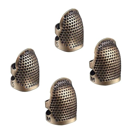 Grtheenumb Nähen kupferverstellbarer Nadelfingerschildschutz Protektor Set 4pcs (2 Größen) Protektor von Grtheenumb