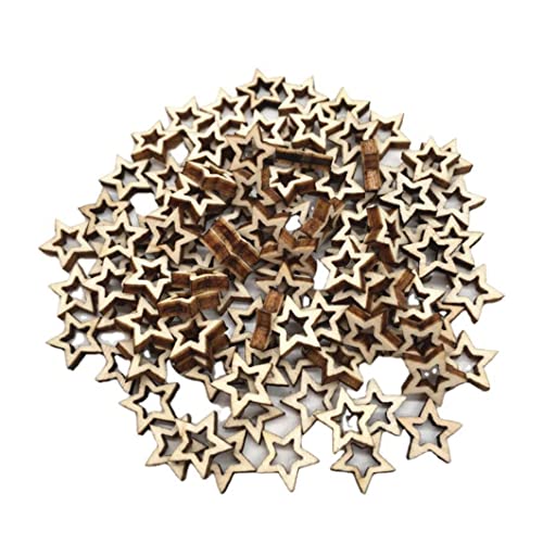 Hölzerne Sterne unvollendete Hohlholzsterne Scheiben Verschönerung für DIY -Handwerk 300pcs, Holzsterne von Grtheenumb