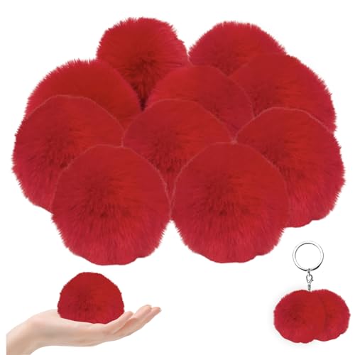 Pompoms zum Handwerk von 10 pcs 3,15 Zoll weiche Pom Pom Craft DIY Mini Pompom -Kugeln für Haarzubehör, Hochzeiten, Geburtstage, Weihnachtsdekor von Grtheenumb