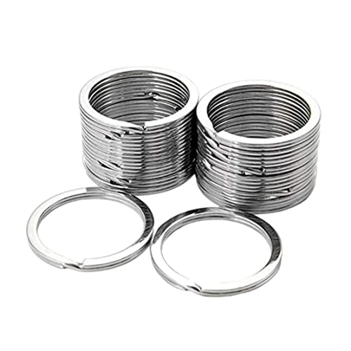 Schlüsselringe Metallschlüsselkäse geteilte flache Ringschleifen für DIY -Schlüsselanhänger 2.0x30 mm 100pcs von Grtheenumb