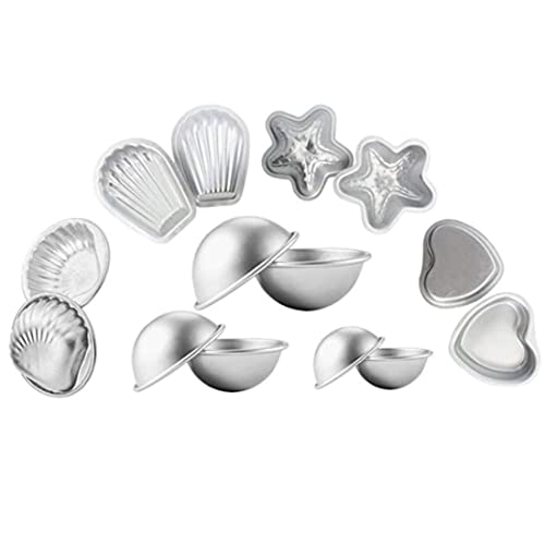 Seifenformbadebombenform DIY Seifenform Aluminiumlegierung Herzen Muscheln Muscheln Jakobsmuscheln für Badebomben Seife Seife von Grtheenumb