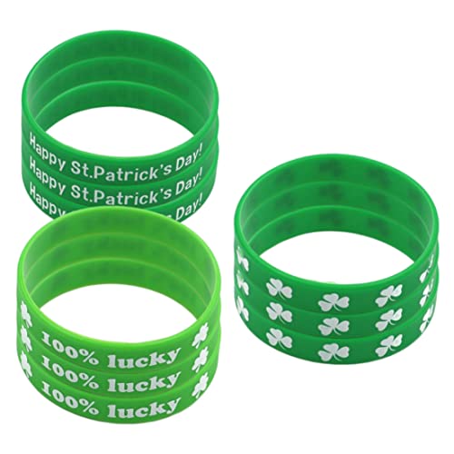 St.Patrick's Day Armband, Green Shamrock Armband, St. Patrick's Day Shamrock -Armbänder 9pcs Green Irish Clover Armbänder für Partyvorbezugsstil (5 2 4) von Grtheenumb