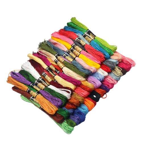 Stickfäden 50 Farben Stickseide DIY Garnfäden für Kreuzsticharmbänder, Kreuzstichfäden von Grtheenumb