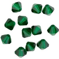 Glasschliffglitzerperlen, 6 mm - Emerald von Grün