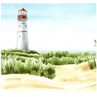 Serviette "Beach Lighthouse" von Paper+Design