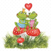 Serviette "Frogs In Love" von ambiente