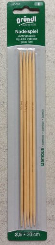Strumpfstricknadel aus Bambus Stärke: 3,50, 20cm [Spielzeug] von Gründl Wolle