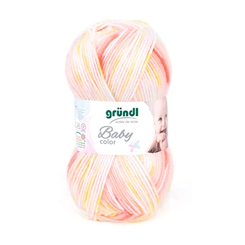 Gründl 3457-01 Garn, 70% Polyacryl 30% Polyamid, coralle bunt, 1 x 50 g, 50 gram von Gründl