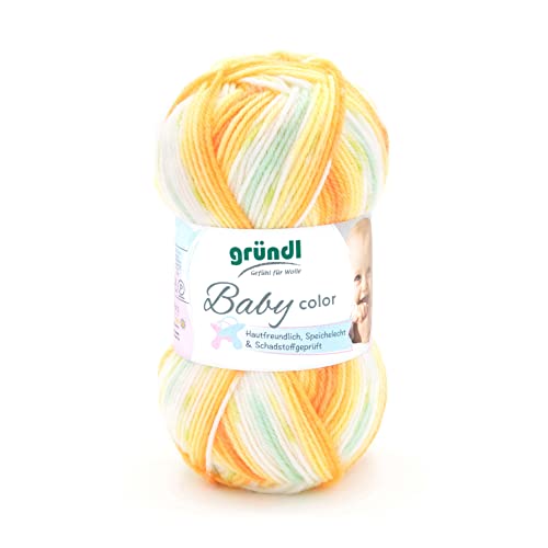 Gründl 3457-03 Garn, 70% Polyacryl 30% Polyamid, Orange multicolor, 1 x 50 g, 50 gram von Gründl