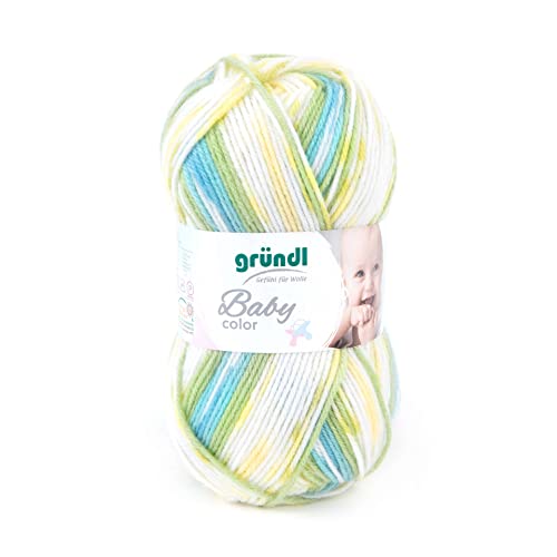 Gründl 3457-04 Garn, 70% Polyacryl 30% Polyamid, Grün multicolor, 1 x 50 g, 50 gram von Gründl