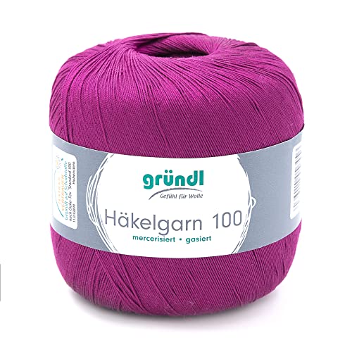 Gründl Häkelgarn 100 Garn, wool, purpur, 566 m von Bausch + Lomb