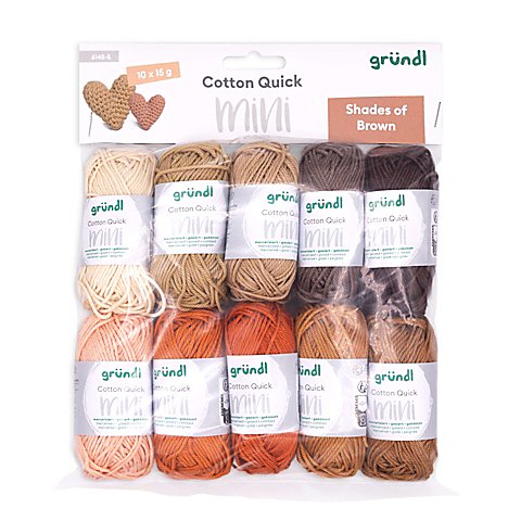 gründl Wolle Cotton Quick Mini "Shades of Brown" von Gründl