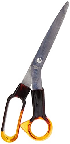 Grunwerg Sister Gebogene Schere 302/2 mit 7.5 cm Klinge aus Edelstahl – 21.5 cm, von Hand gemacht, poliert, kardiert, Griff aus Acryl mit Schildplatt Farbe von Grunwerg