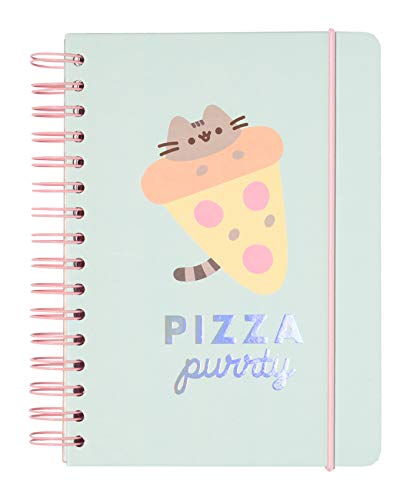 Grupo Erik Bullet Journal Dotted A5 Pusheen Foodie - Hard Cover Notizblock A5 Ringbuch Notizbuch A5 Dotted mit Hologramm Cover Tagebuch von Grupo Erik