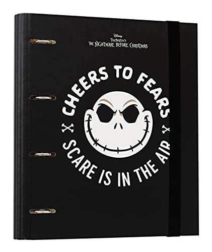 Grupo Erik Ringordner A4 Schmal 4 Ringe - Ordner A4 Schmal Disney The Nightmare Before Christmas - Aktenordner 4 Ringe - A4 Ordner A4 Schmal - Aktenordner A4 Büro Zubehör Schul Zubehör von Grupo Erik