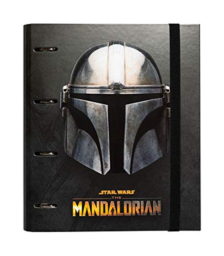 Grupo Erik Ringordner - Ordner A4 Premium The Mandalorian Helm - Star Wars Ordner - Aktenordner 4 Ringe - Ringbuch DIN A4 - Star Wars Fanartikel für Ihre Dokumente, das Lernen oder die Arbeit von Grupo Erik