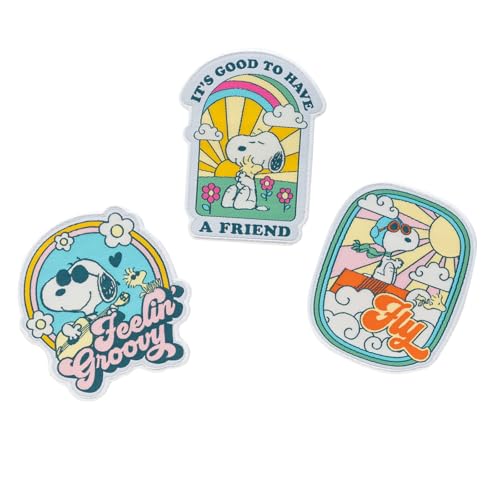 Grupo Erik 3er Set Patches Snoopy | Bügelbilder zum Aufnähen Aufnähen Stickerei Patches Applikation Patches für Kleidung Patches für Rucksäcke | Snoopy Geschenke von Grupo Erik