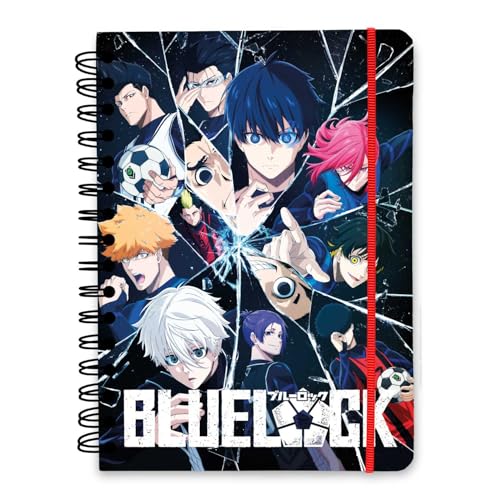 Grupo Erik Bullet Journal Dotted A5 Blue Lock - Hard Cover Notizblock A5 Ringbuch Notizbuch A5 Dotted Tagebuch für Erwachsene und Kinder mit Ringbindung - Offizieller Blue Lock Merch von Grupo Erik