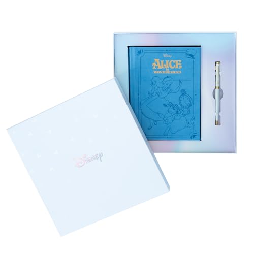 Grupo Erik Premium Set Notizbuch mit Stift Disney Alice im Wunderland Notizbuch A5 Dotted - Notizbuch Klein - Reisetagebuch zum selberschreiben - Bullet Journal Dotted A5 Tagebuch Mädchen und Jungen von Grupo Erik