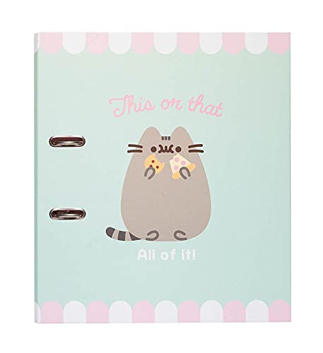 Grupo Erik Aktenordner A4 - Ordner Rosa - A4 Ordner Pusheen Foodie Collection Ringbuchordner mit Hebelmechanik - Pusheen Fanartikel Ringordner A4 2 Ringe Büromaterial und Schulmaterial von Grupo Erik