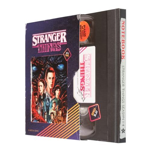 Grupo Erik Bullet Journal Notizbuch A5 Stranger Things VHS Hardcover Notizbuch Notizblock A5 Tagebuch - Offizieller Stranger Things Merch von Grupo Erik