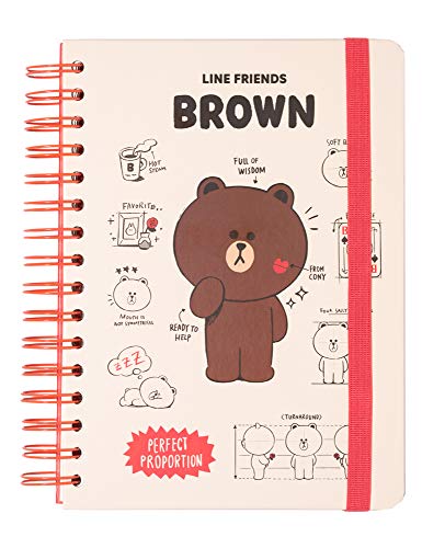 Grupo Erik Bullet Journal Dotted A5 Line Friends - Hard Cover Notizblock A5 Ringbuch Notizbuch A5 Dotted Tagebuch für Erwachsene und Kinder von Grupo Erik