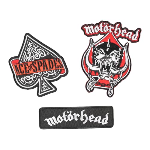 Grupo Erik Patches zum Aufbügeln Bügelbilder für Textilien Motorhead Set 3 Bügelflicken Aufnäher Erwachsene und Kinder - Offizieller Judas Priest Merch von Grupo Erik